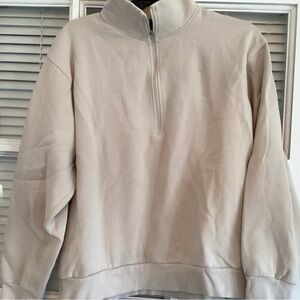 lululemon athletica Half-Zip Pullover Sweatshirt in Light Beige
